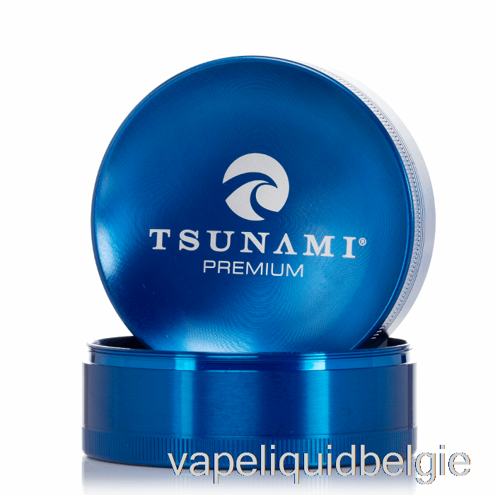 Vape Liquid Tsunami 2,95inch 4-delige Verzonken Top Grinder Blauw (75mm)